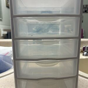 White Plastic Storage Drawer Organizer